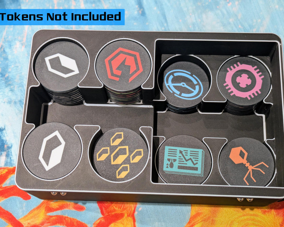 Netrunner Poker Chip Token Box - Neon Static - Backroom Deals