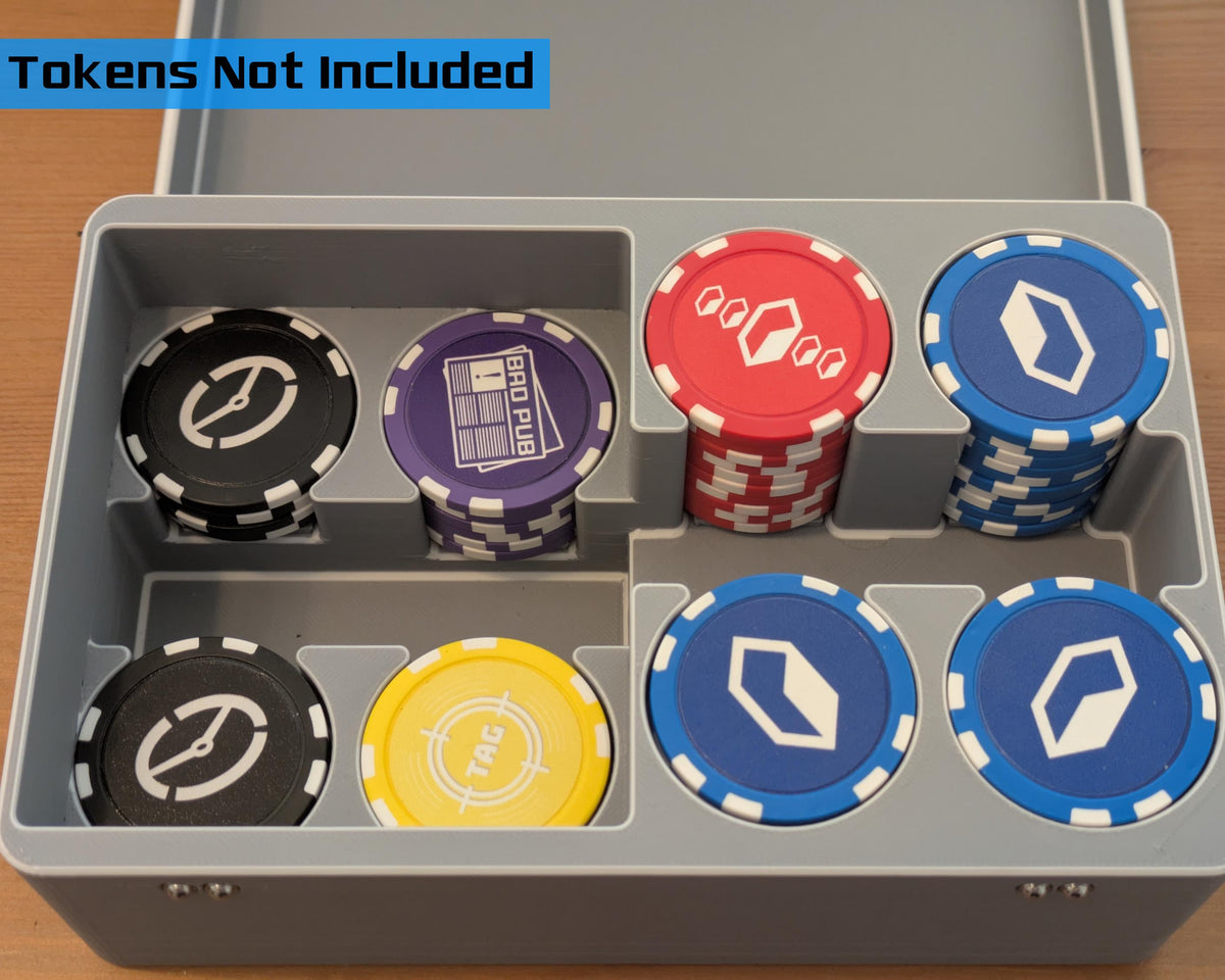 Netrunner Poker Chip Token Box - Neon Static - Backroom Deals