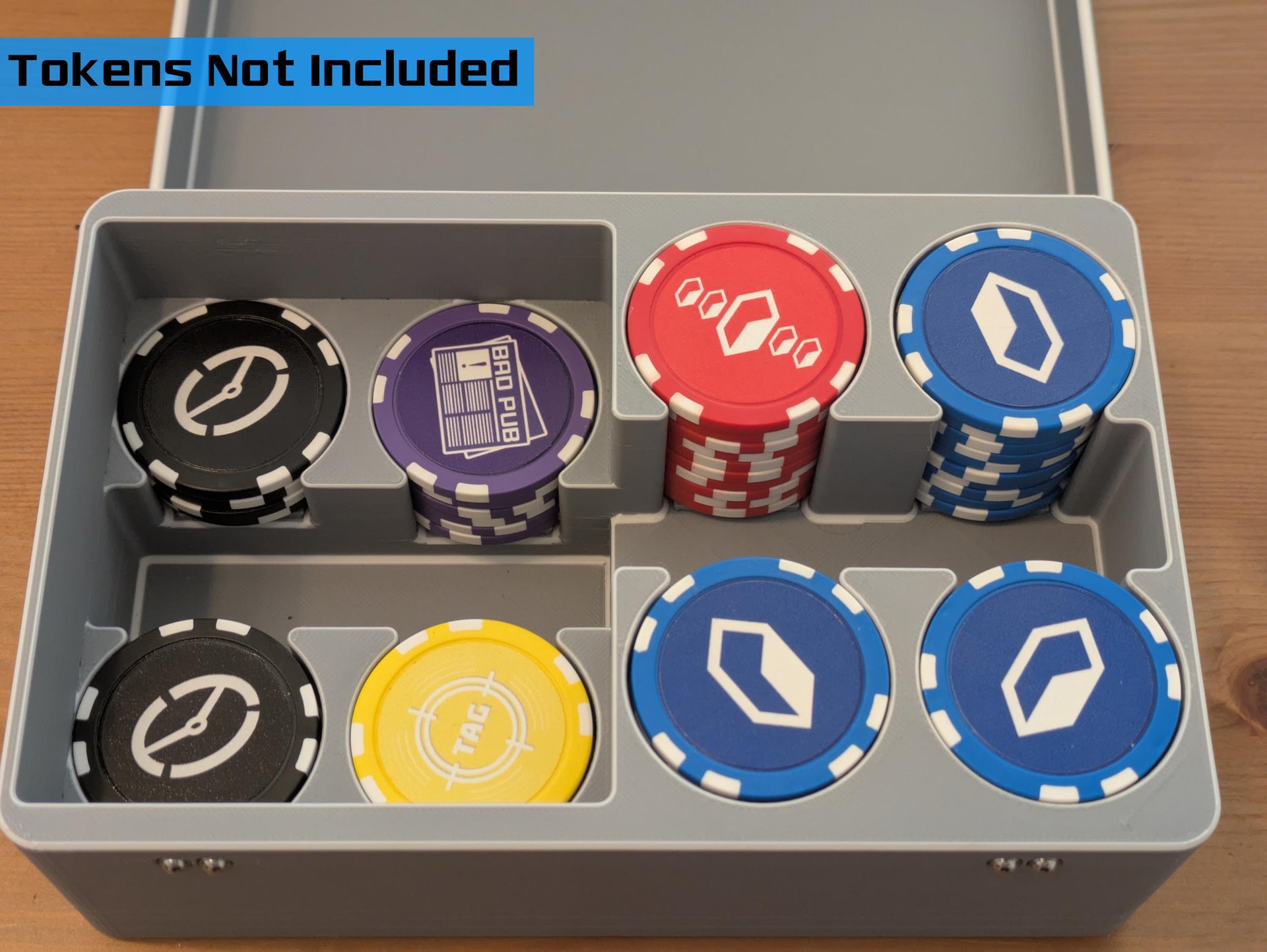 Netrunner Poker Chip Token Box - Neon Static - Backroom Deals