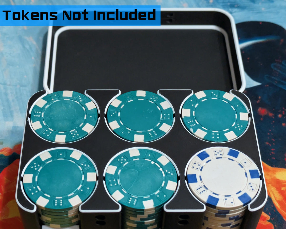 Netrunner Poker Chip Token Box - Neon Static - Backroom Deals