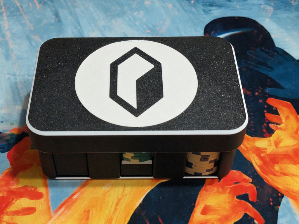 Netrunner Poker Chip Token Box - Neon Static - Backroom Deals
