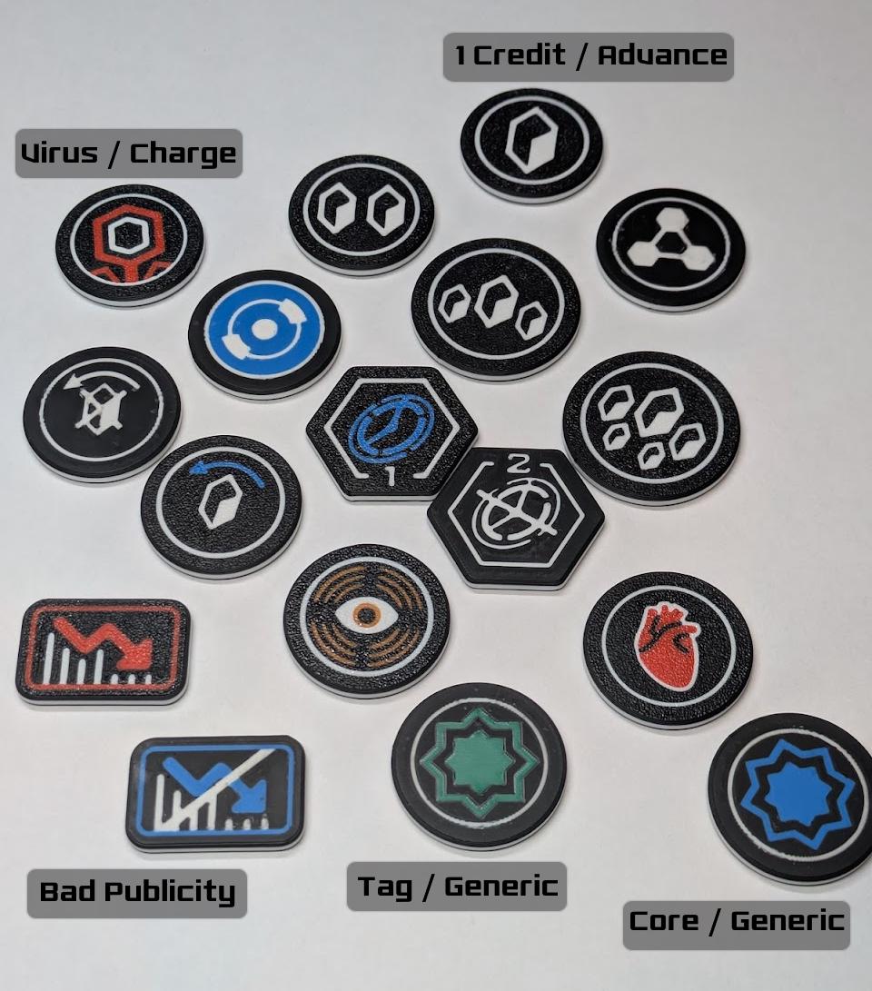 Netrunner Deluxe Token Set – Complete Kit for One or Two Players